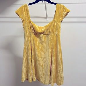 Yellow/Gold urban outfitters babydoll dress.